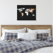 Wereldkaart Silhouette - De creatie van Adam Canvas Afdruk (Insitu (Slaapkamer))