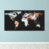 Wereldkaart Silhouette - De creatie van Adam Canvas Afdruk (Insitu (Houten vloer))
