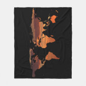 wereldkaart Silhouette - Romantic Sunset Fleece Deken (Voorkant)