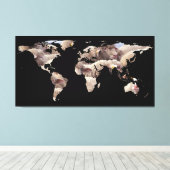 Wereldkaart Silhouette - Sheep Herd Canvas Afdruk (Insitu (Houten vloer))