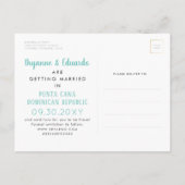 wereldkaart Sla de DATUM Briefkaart EDITABLE KLEUR (Achterkant)