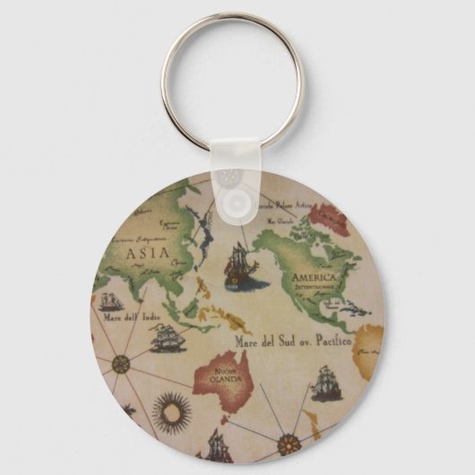 Wereldkaart Sleutelhanger (Voorkant)