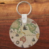 Wereldkaart Sleutelhanger (Voorkant)
