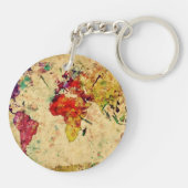  wereldkaart sleutelhanger (Achterkant)