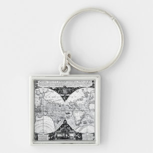 Wereldkaart Sleutelhanger