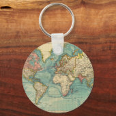 Wereldkaart Sleutelhanger (Voorkant)