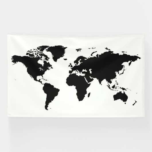 Wereldkaart Spandoek (Horizontaal)