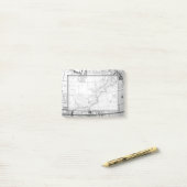 Wereldkaart Sticky Note Pad (Op bureau)