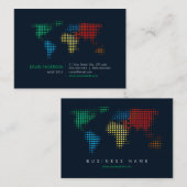 wereldkaart Stippen visitekaartje (Voorkant / Achterkant)