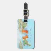 Wereldkaart, stoelen bagagelabel (Voorkant verticaal)