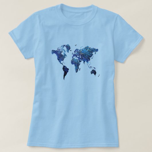 Wereldkaart T-shirt (Design voorkant)
