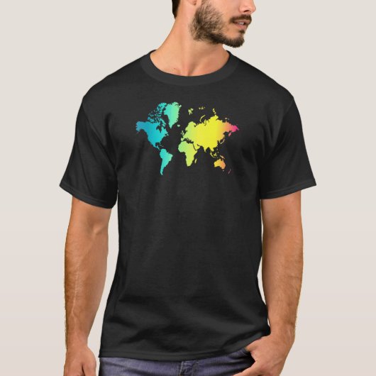 Wereldkaart T-shirt (Voorkant)