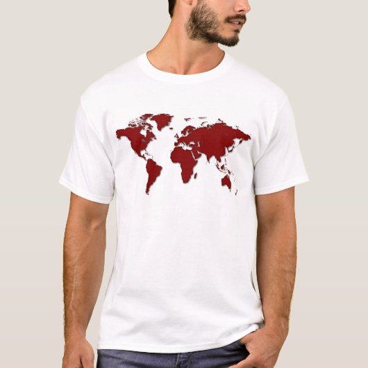 Wereldkaart T-shirt (Voorkant)