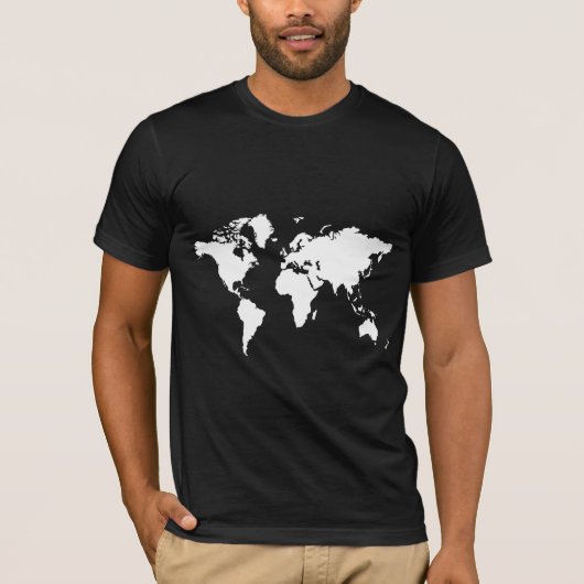 wereldkaart t-shirt (Voorkant)