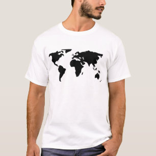 wereldkaart t-shirt