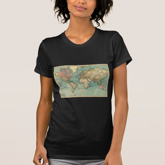  Wereldkaart T-shirt (Voorkant)