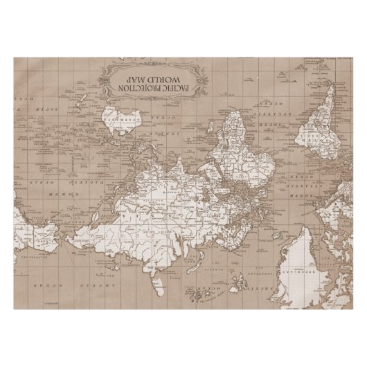 wereldkaart tafelkleed (Voorkant (Horizontaal))