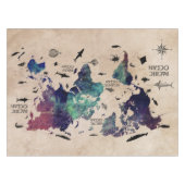 wereldkaart tafelkleed (Voorkant (Horizontaal))