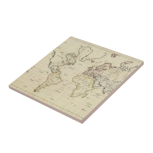 Wereldkaart Tegeltje (Zijkant)