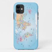 wereldkaart telefoongeval Case-Mate iPhone case (Achterkant)