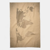  wereldkaart theedoek (Verticaal)