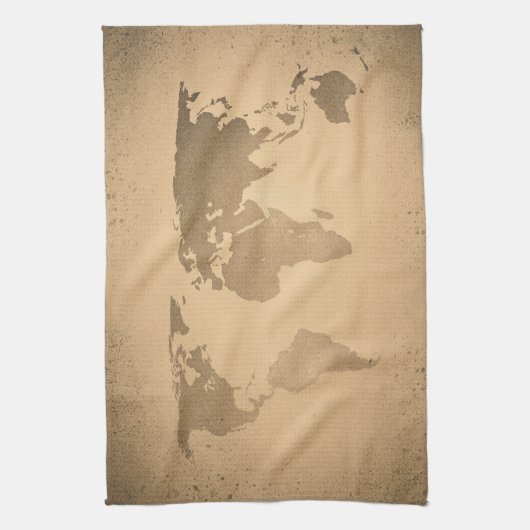  wereldkaart theedoek (Verticaal)