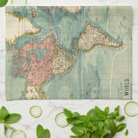  Wereldkaart Theedoek (Gevouwen)