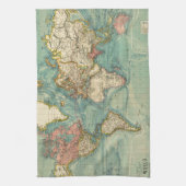  Wereldkaart Theedoek (Verticaal)