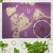 Wereldkaart Theedoek (Gevouwen)