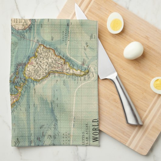  Wereldkaart Theedoek (Quarter Fold)