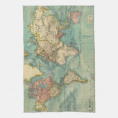  Wereldkaart Theedoek (Verticaal)