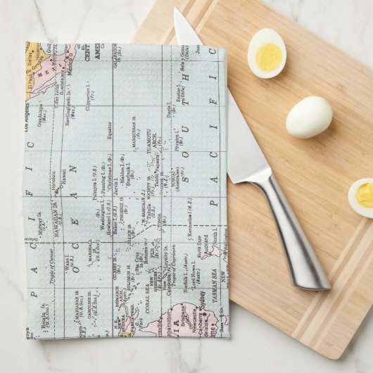  Wereldkaart Theedoek (Quarter Fold)