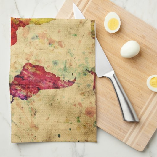 wereldkaart theedoek (Quarter Fold)