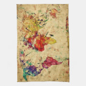  wereldkaart theedoek (Verticaal)