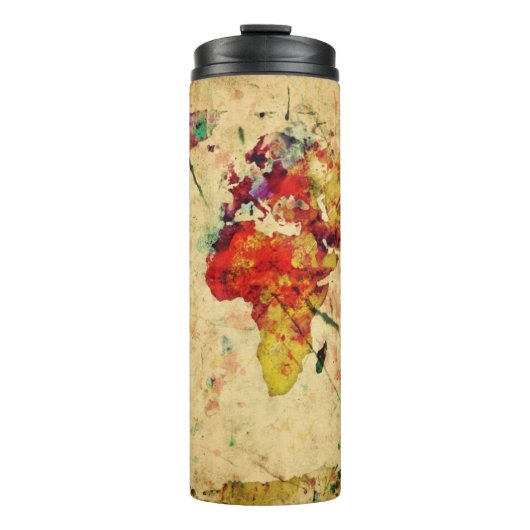  wereldkaart thermosbeker (Voorkant)