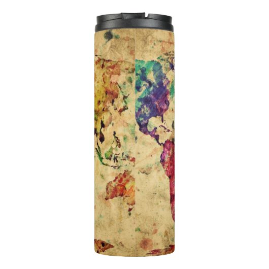  wereldkaart thermosbeker (Achterkant)