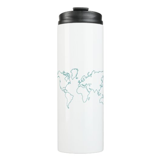 Wereldkaart Thermosbeker (Voorkant)