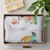 wereldkaart tissuepapier (Geschenk)