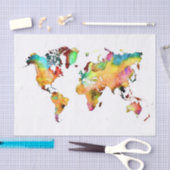 wereldkaart tissuepapier (Craft)