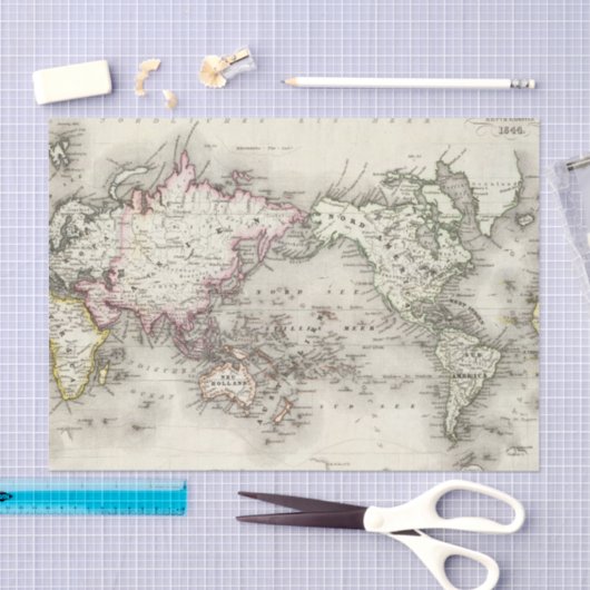 wereldkaart tissuepapier (Craft)