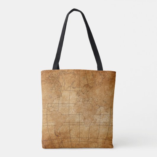wereldkaart tote bag (Achterkant)