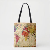  wereldkaart tote bag (Voorkant)