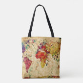  wereldkaart tote bag (Achterkant)