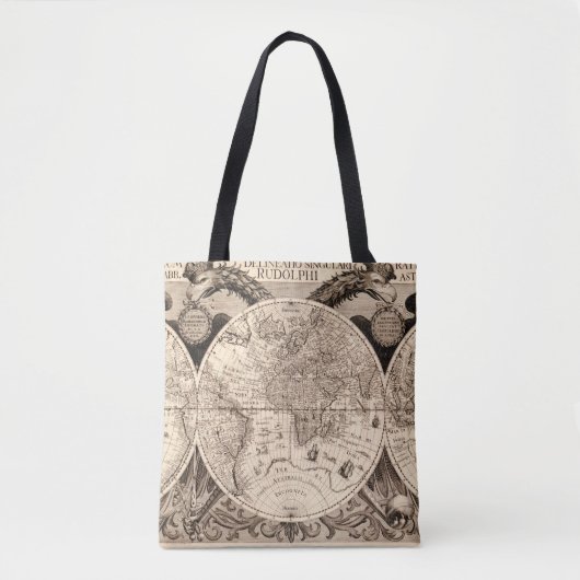  Wereldkaart Tote Bag (Voorkant)