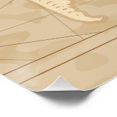  WERELDKAART TRADITIONELE ILLUSTRATIE POSTER (Hoek)