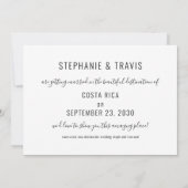 Wereldkaart trouwlocatie goud verplaatsbare hart save the date (Achterkant)