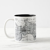 Wereldkaart Tweekleurige Koffiemok (Links)