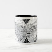 Wereldkaart Tweekleurige Koffiemok (Center)