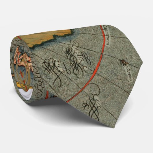 wereldkaart uit de 16e eeuw stropdas (Opgerold)