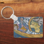 Wereldkaart uit de Oudheid met Claudius Ptolemy, 1 Sleutelhanger (Achterkant)